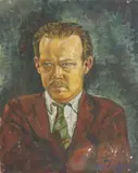 Martin Dreyer, Portrait of Fredric Hand, oil on canvas board