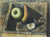 Armando Morales, Bodegon (Still Life with Apple, lithograph in colors on paper