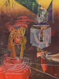 Roberto Matta, Nous ne sommes pas au monde, etching and aquatint on Japon paper
