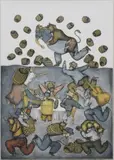 Maximino Javier, Rapito, lithograph in colors on paper