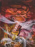 Roberto Matta, L'infra-rouge de la pensee brulante, etching and aquatint on Japon paper