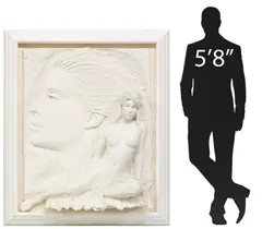 Bill Mack, Envision, Large framed bonded sand relief sculpture