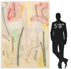 Patrick Hogan, Tenabo, Monumental unframed oil and charcoal on canvas