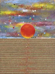 Made Wianta, Sunset, oil on canvas