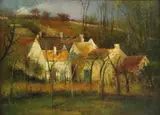 Trevor James, Landscape with Farmhouse, oil on canvas
