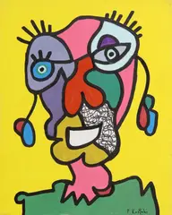 The Big Deal by Paul Indrek Kostabi, acrylic painting on canvas, offered Nov 2024