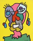 The Big Deal by Paul Indrek Kostabi, acrylic painting on canvas, offered Nov 2024