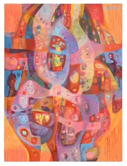 Margaret Webb Dreyer, women who have helped shape the history of Texas, acrylic on board