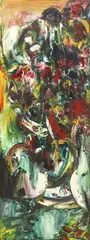 Joachim Probst, Flowers, oil on canvas