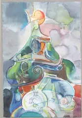 Lorraine Hayes, Time, pastel and watercolor on paper