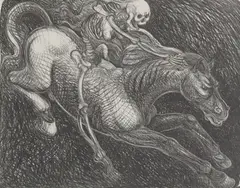 Luis Jiménez, A Galope, lithograph on BFK Rives paper