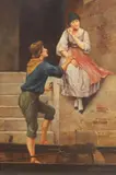Eugene de Blaas, " The Fisherman's Wooing, oil on canvas