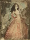 Léonor Fini, Princesse, lithograph in colors on paper
