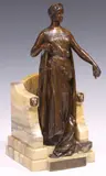 Ferdinand Frick, Justitia, Patinated bronze sculpture