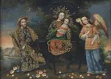Martha Ochoa, Familia Huida, oil on canvas