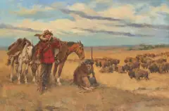 Charles Winfield Miller, The Hide Hunters, oil on canvas