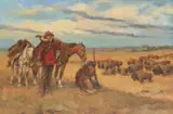 Charles Winfield Miller, The Hide Hunters, oil on canvas