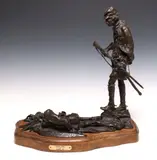 Gilbert Jerome 'Gib' Singleton, Soldier Blue, Patinated bronze sculpture