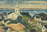 Adolf Dehn, Church Overlooking the Bay