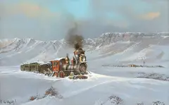 Ted Blaylock, Cumbres & Toltec, acrylic on board