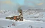 Ted Blaylock, Cumbres & Toltec, acrylic on board