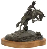 Lex Graham, Rocks and Hard Places, Western patinated bronze sculpture