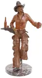 Elie Hazak, Thirsty Fella, Western patinated bronze sculpture