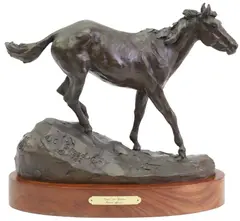Going to Water by Grant Speed, Patinated bronze sculpture, offered Jun 2022