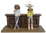 Gene Zesch, I see by your outfit that you are a cowboy, Western cold painted bronze sculpture