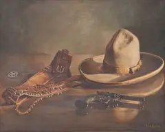 David Sanders, A Sheriff's Tools, oil on canvas