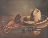 David Sanders, A Sheriff's Tools, oil on canvas