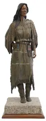 R Scott Nickell, Wind in Her Face, Western patinated and cold painted bronze sculpture