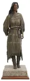 R Scott Nickell, Wind in Her Face, Western patinated and cold painted bronze sculpture