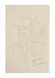 G. Harvey, Portrait of a Sheriff, pencil drawing on paper