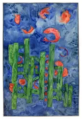 Metamorphosis of the Moon by Amy Freeman Lee, watercolor on paper, offered Jul 2017