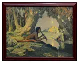 E. Irving Couse, Flute Serenade, chromolithograph on paper