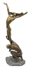Misha Frid, Earth and Sky, Large patinated bronze sculpture