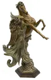 Ira Reines, The Kiss, Large parcel gilt patinated bronze sculpture