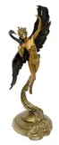 Ira Reines, Leda and the Swan (Black), Large patinated bronze sculpture