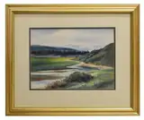 John Herreilers, Mountain Stream, water color on paper