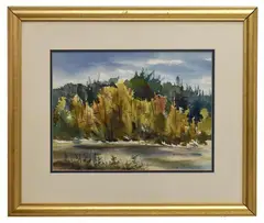 John Herreilers, Forest Edge, water color on paper