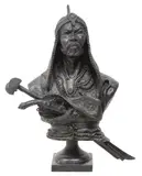 Emile Guillemin, Janissaire du Sultan Mahmoud II (Janissary of Sultan Mahmud II), Life-sized patinated bronze sculpture