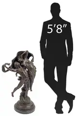 Eugène Marioton, La Danse, Patinated bronze sculpture