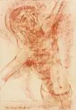 Charles Umlauf, Christ Crucified (3/4 View), sanguine conte crayon on paper