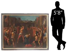 Francesco Carracci, The Martyrdom of Saint Paul, Large Continental School oil on canvas