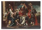 Francesco Solimena, Three Angels Appearing to Abraham, oil on canvas