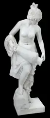 Francesco Spanghero, Female Water Bearer, Near life-sized carved Carrara marble sculpture