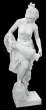Francesco Spanghero, Female Water Bearer, Near life-sized carved Carrara marble sculpture