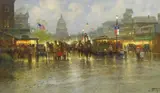 G. Harvey, Cowhands and Trollies, giclee on canvas print