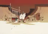 Michael Atkinson, Village Weavers, silkscreen print in colors on paper